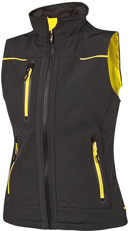 Arbeitsschutzweste ohne Ärmel Softshell Damen UNIVERSE – Schwarz 2XL