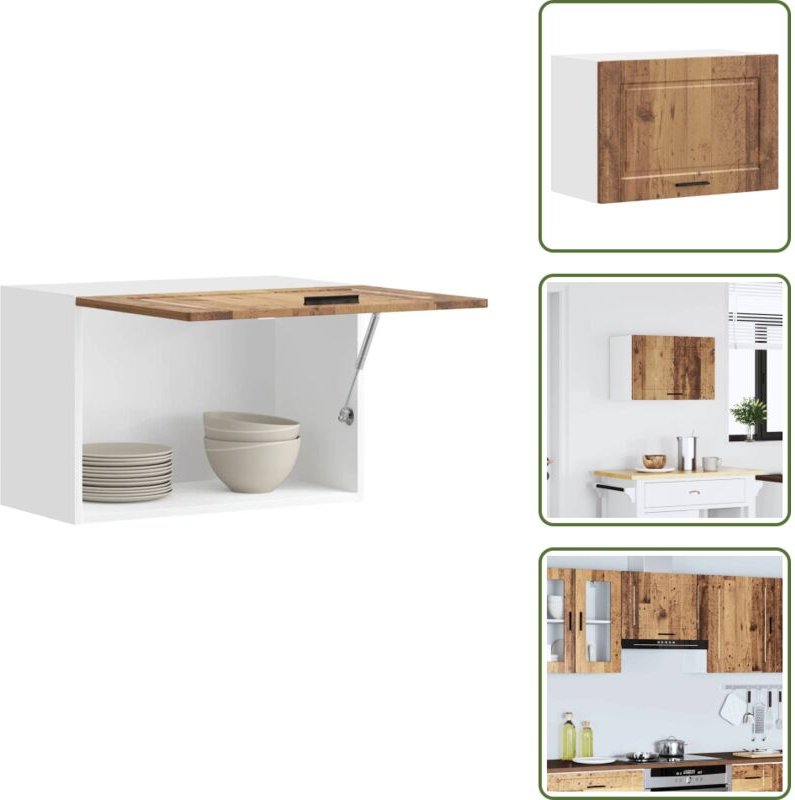 Küchen-Hängeschrank Porto Altholz-Optik Holzwerkstoff - Küchen-Wandschrank - Küchen-Wandschränke - Wandschrank Küche - K...