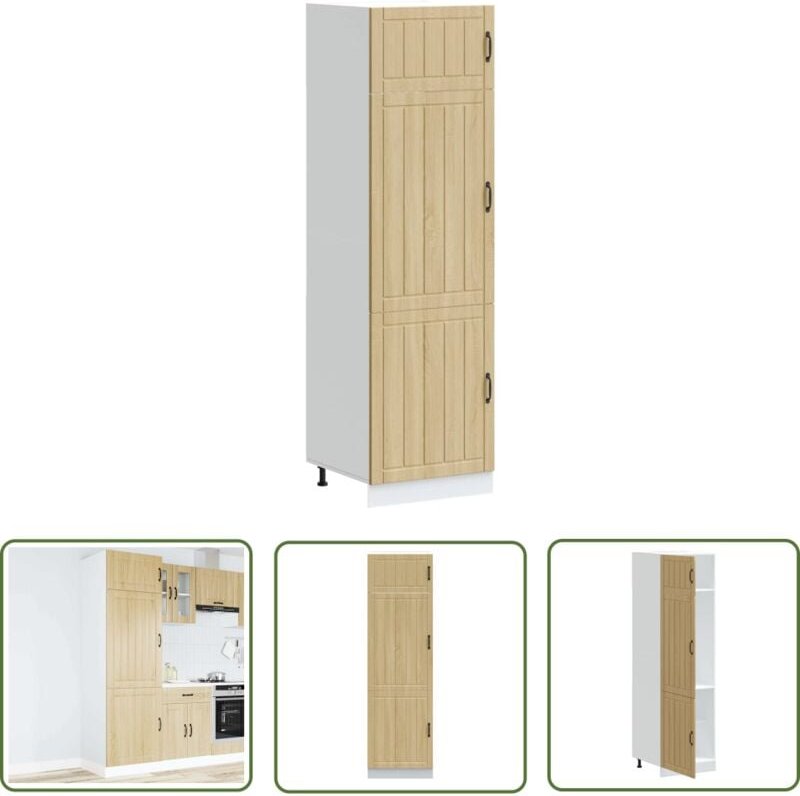 The Living Store - vidaXL Küchenschrank Lucca Sonoma-Eiche Holzwerkstoff