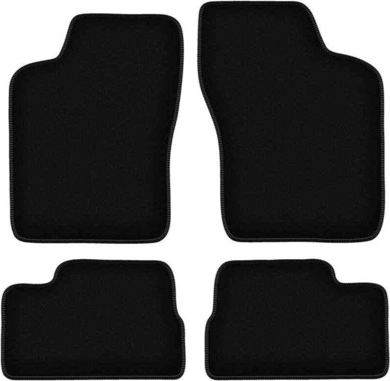 BASIC schwarze Veloursmatten für: Opel Kadett E Fließheck, Kombi, Limousine, Cabrio (1984-1991)