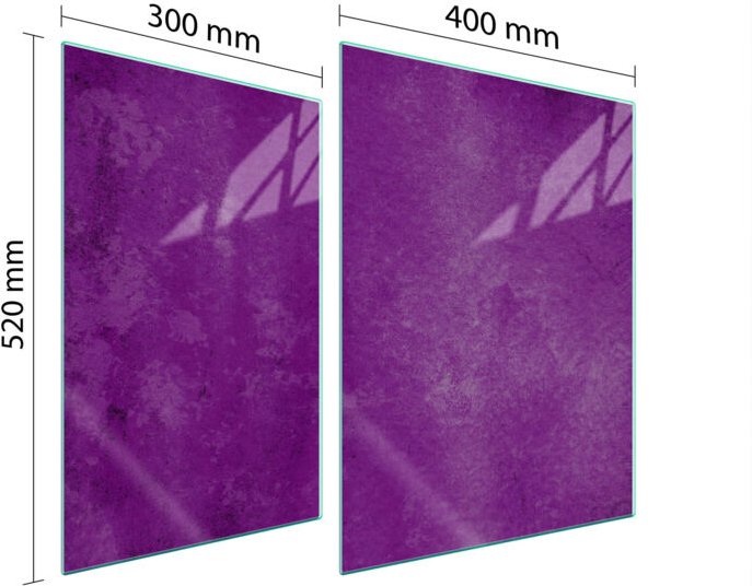 GLASSCHUTZPLATTE FÜR HERD 70x52 LILA