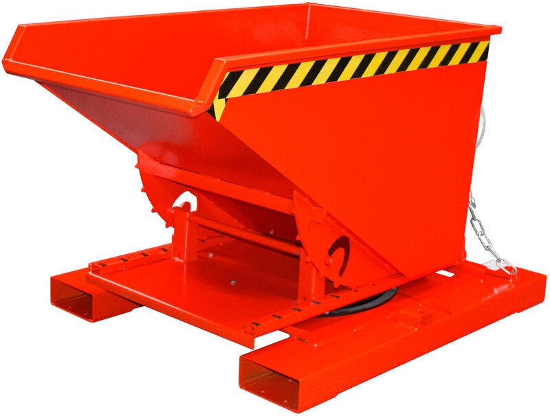 Bauer Spänebehälter S3S 300 mit 3-seitiger Kippfunktion, lackiert, Feuerrot
