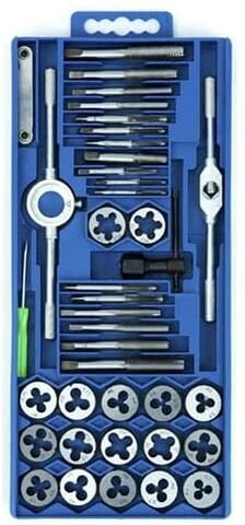 Gewindeschneidsatz 40tlg, Gewindeschneidzeug-Satz für metrische Innen- und Außengewinde, Gewinde Schneider Bohrer Werkze...