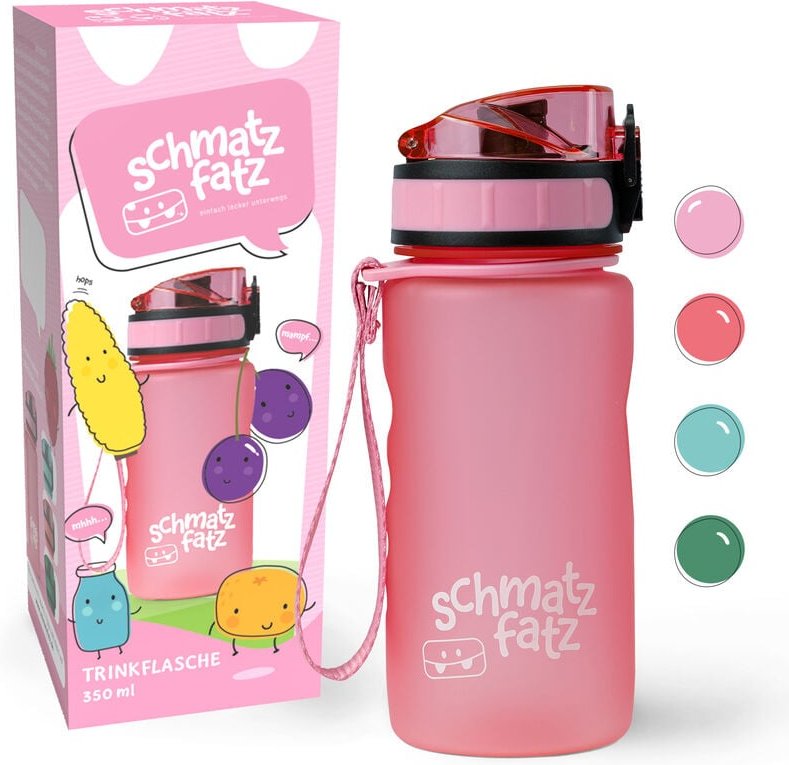 Schmatzfatz Trinkflasche Sportflasche 350 ml 18 cm Tritan - Klarstein