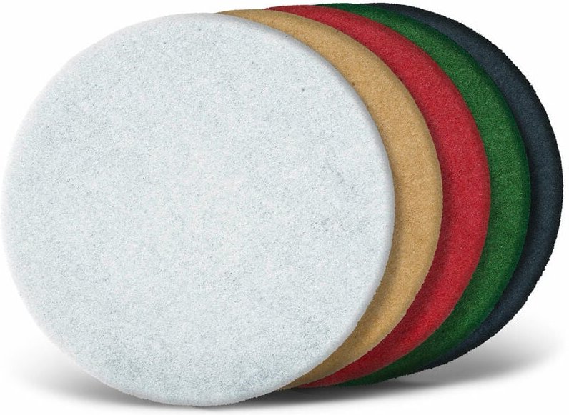 Pads Superpads, 406 mm, f. Einscheibenmaschinen, Polyester (5 Stk.) rot - Menzer