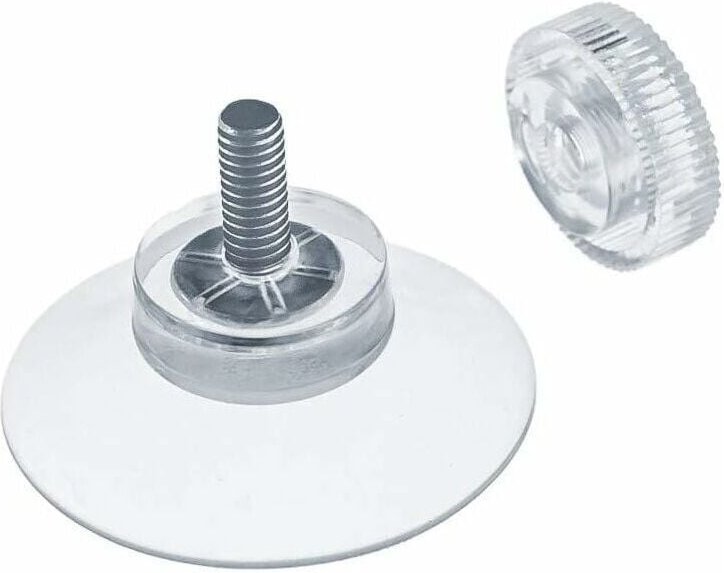 8 x Saugnäpfe ø 30 mm mit M4x10mm Gewinde mit Rändelmuttern Transparent - Made in Germany