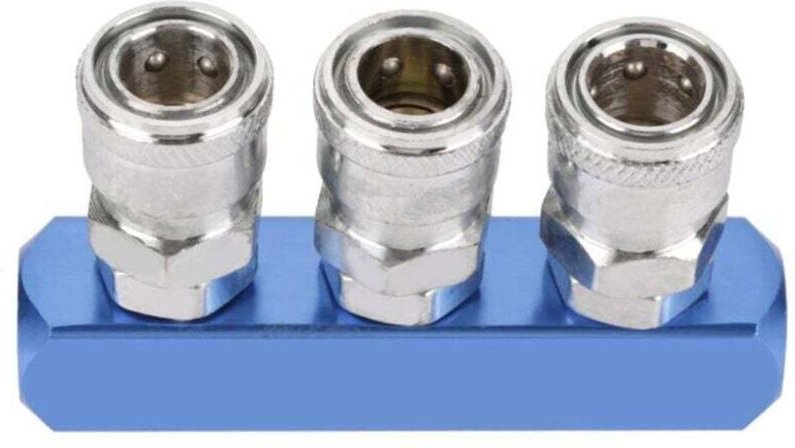 12mm Gerader Pneumatischer Schlauchverbinder, PT1/4 Zoll Schnellluftschlauchverschraubung (3-Wege) - Ymyny