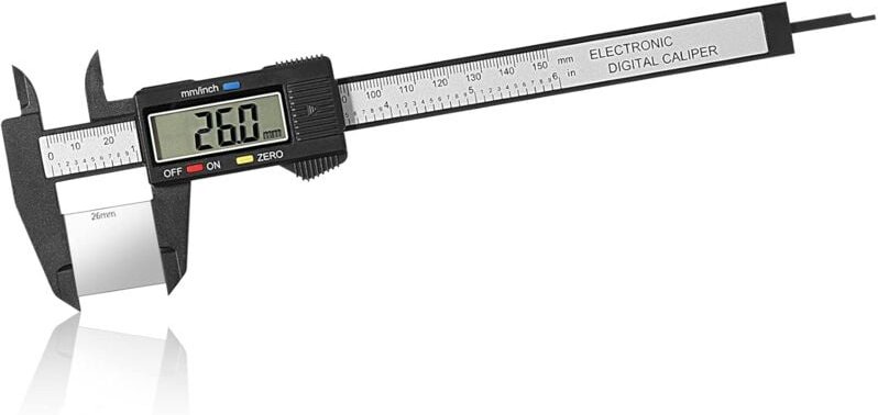Ersandy - Digitaler Messschieber, 150 mm / 6 Zoll Digitaler Messschieber, elektronisches Messwerkzeug mit großem LCD-Dis...