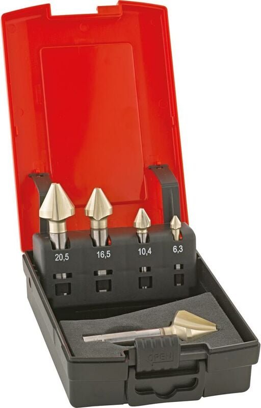 Thumbnail - Kegelsenker Set hsse DIN334 6,3-20 3-Fl 60Gradugt Form c duo+ Format gt