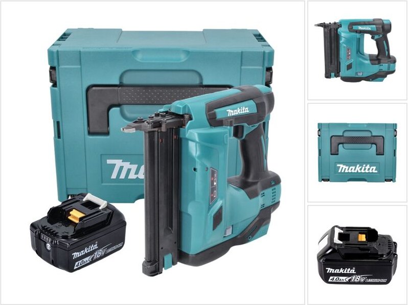 Makita DBN 500 M1J Akku Stauchkopfnagler 18 V 15-50 mm + 1x Akku 4,0 Ah + Makpac - ohne Ladegerät