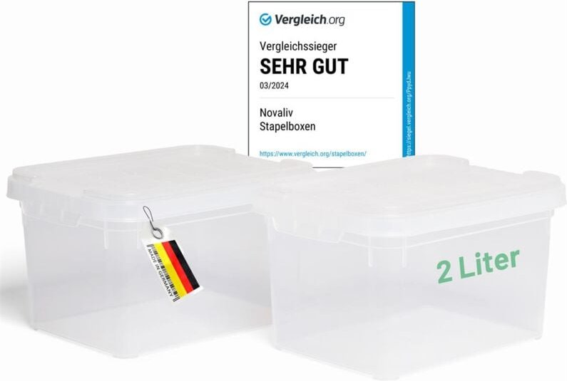2x Novaliv Aufbewahrungsbox 2x Aufbewahrungsbox, 2x Deckel