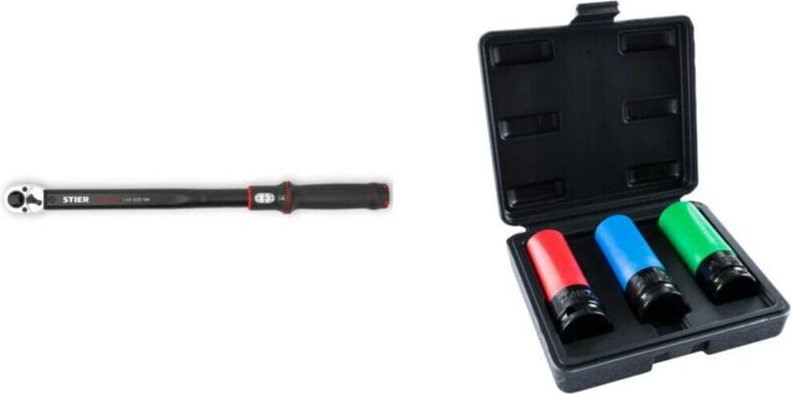 Drehmoment- & Kraft-Steckschlüssel-Set, 1/2', sw 17/19/21 mm (2-tlg.) - Stier