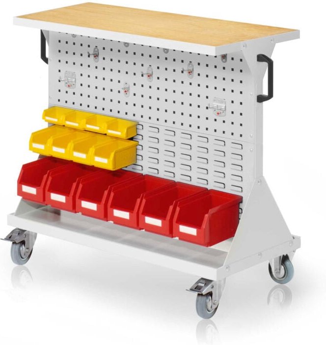 Kappes RasterMobil® Größe 2 - 1000x930x500mm - 2x Lochplatte 2x Schlitzplatte - Auflageboden aus Stahlblech inkl. Multip...