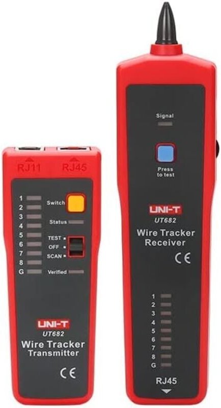 UT682/UT682D Netzwerkkabeltester, Tracker, RJ11, RJ45, Kabelleitungsfinder, LAN-Tester, Handheld-Kabeltesttool für Netzw...