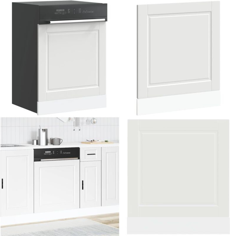 Geschirrspülerblende Porto Weiß 60x1,5x67 cm Holzwerkstoff - Vidaxl