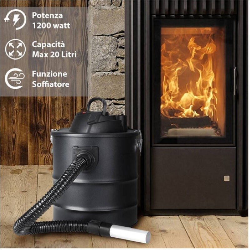 Trade Shop Traesio - Trade Shop - elektrischer aschensauger 1200W tankkapazität 20LT aschensauger 4900 -