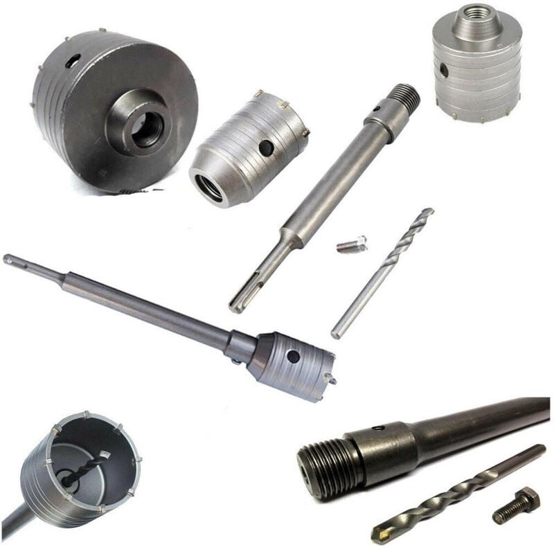 Trade Shop Traesio - Trade Shop - tazzo carotatrice für muro da 30MM bis 130MM + asta da 35 cm sds plus -