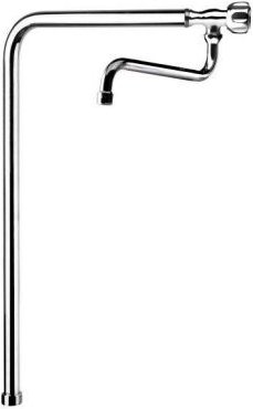 Idral - 09463 Schwenkbarer Kochfeldhahn mit schwenkbarem Auslauf Verchromt - Messing