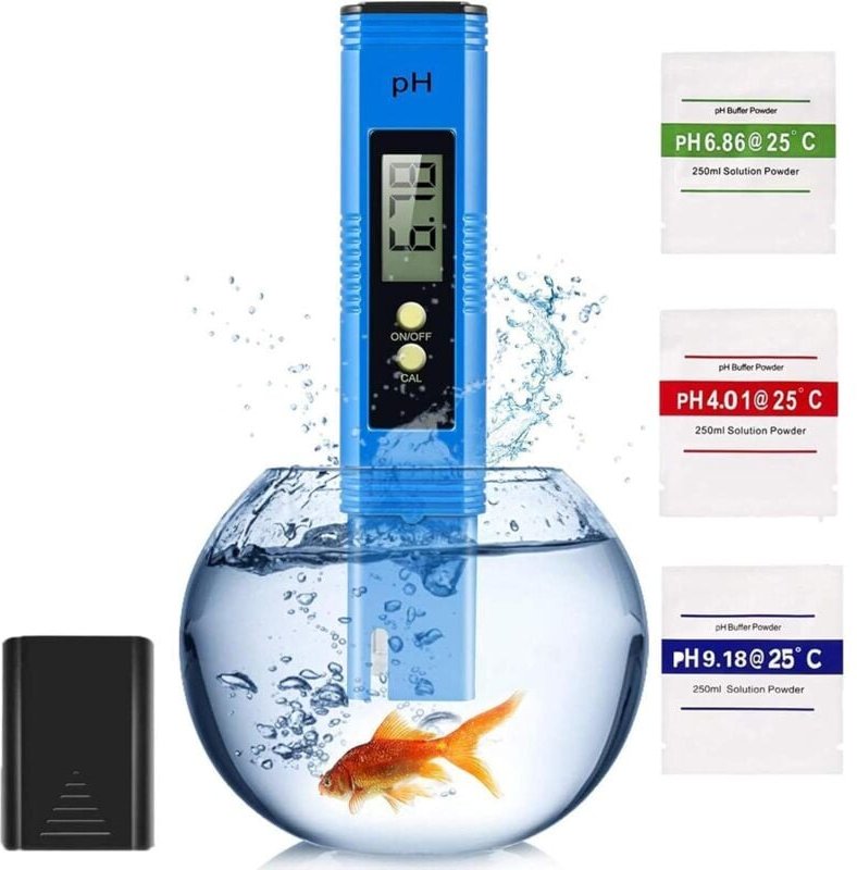 Digitales pH-Meter, 0,00–14,00 pH-Tester, hochdichter, genauer Testbereich für die Wasserqualität, tragbares Gerät zum T...