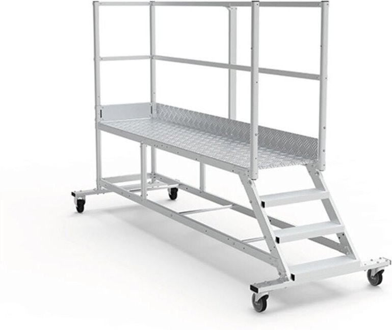 Mobile Plattform mit Geländer rechts und hinten - Maximale Arbeitshöhe 3.20m - PTF2506D-RS