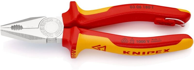 Thumbnail - 03 06 180 t vde Kombizange 180 mm din en 60900, din iso 5746 - Knipex