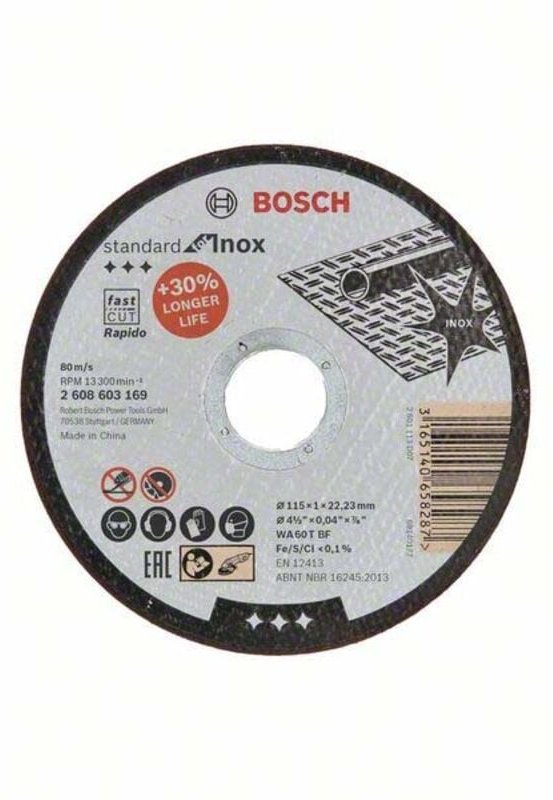 Bosch PRO Stainless Steel and Metal Trennscheibe 115 x 1 x 22,23 mm - 2608603169