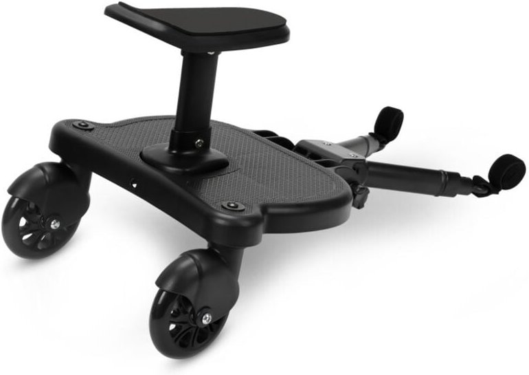SWANEW Buggy Board mit Sitz Kiddy Board Trittbrett Universal Stehbrett 360°Zweirad Design Kinderwagen Zubehör Hilfspedal...