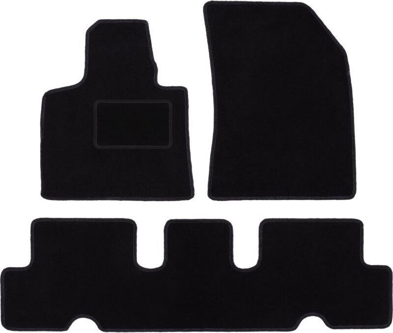 Schwarze Veloursmatten für: Citroen C4 Spacetourer Minivan (2013-2018)