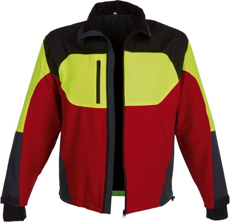 Stretchjacke Forest Jack Red Gr. 2XL leuchtgelb-rot-grau