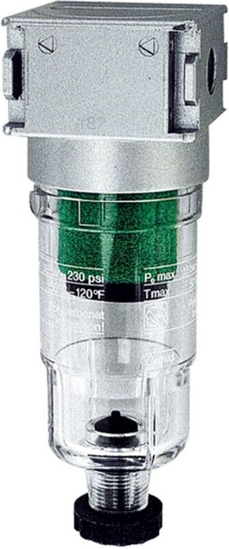 Mikrofilter »multifix-mini« mit PC-Behälter, 0,01 µm, bg 0, g 1/8 - Riegler