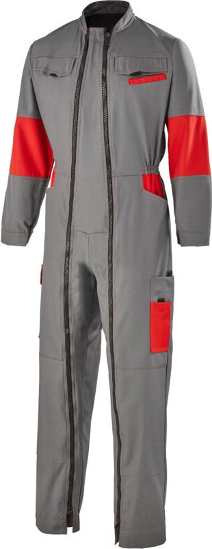 Kombination 2 Reißverschlüsse FACITY Grau Konvoi/Rot 2XL - FR(56-58)