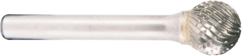 Projahn Hartmetallfräser, Form D Kugel d1 8.0 mm, Schaftd. 6.0 mm Kreuzverzahnung