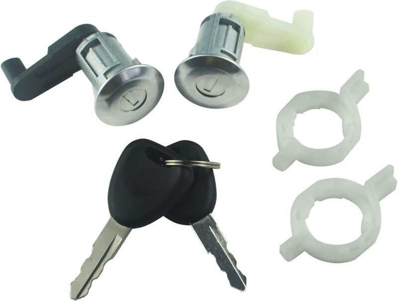 Türschlosszylinder-Set aus Zinklegierung 7701468981 für Re-naul Megane Scenic Clio Thalia 7701468982 (2 Zylinder + 2 Sch...