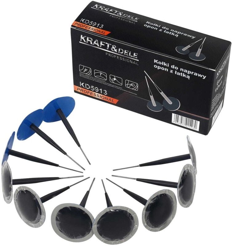 Reifenreparaturstifte mit Flicken 6mm 10 Stück KD5913