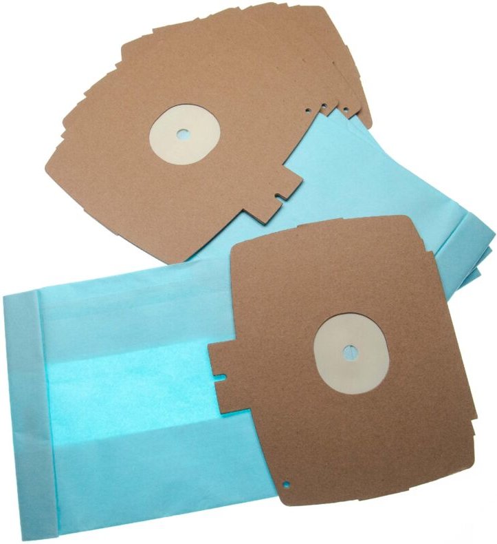 5x Staubsaugerbeutel kompatibel mit Progress pv 6 / PV6 Staubsauger - Papier, 26.1cm x 15.05cm, hellblau - Vhbw