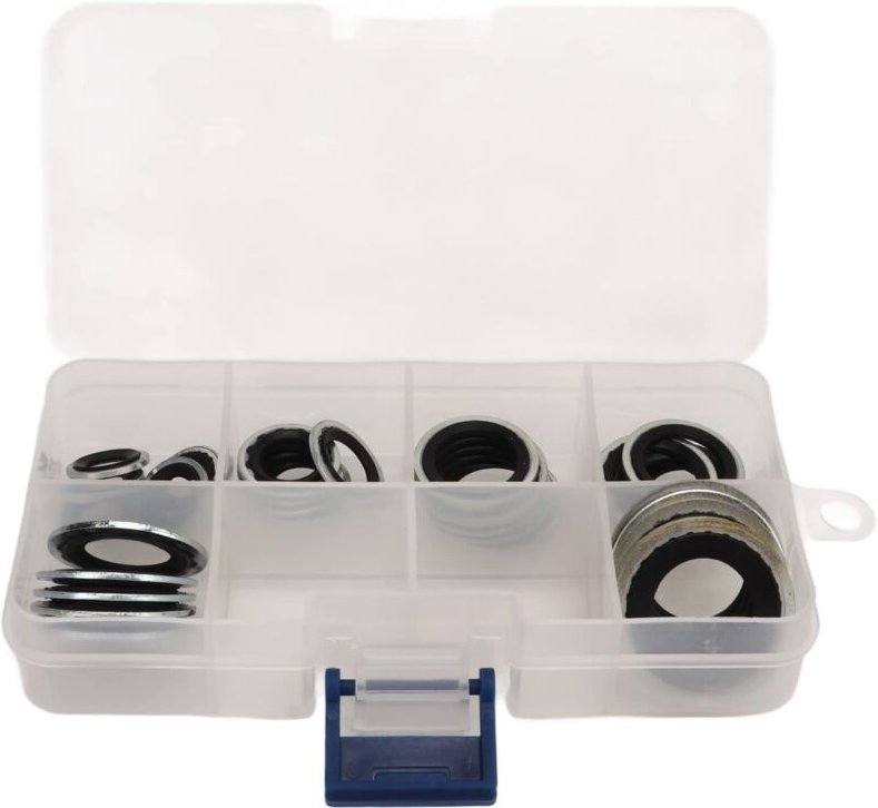 Ej.life - 30 Stück Klimaanlage Dichtringe, Dichtungsring Set ac Kompressor Seal Kit mit transparentem Aufbewahrungskaste...