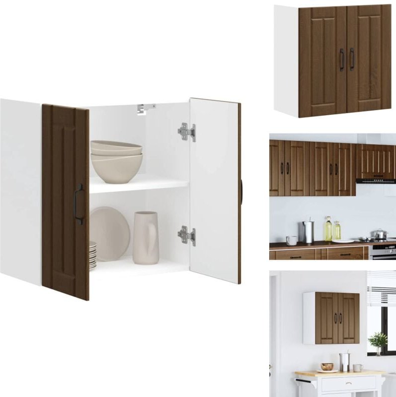 Küchen-Hängeschrank Lucca Braun Eichen-Optik Holzwerkstoff - Küchen-Wandschrank - Küchen-Wandschränke - Wandschrank Küch...