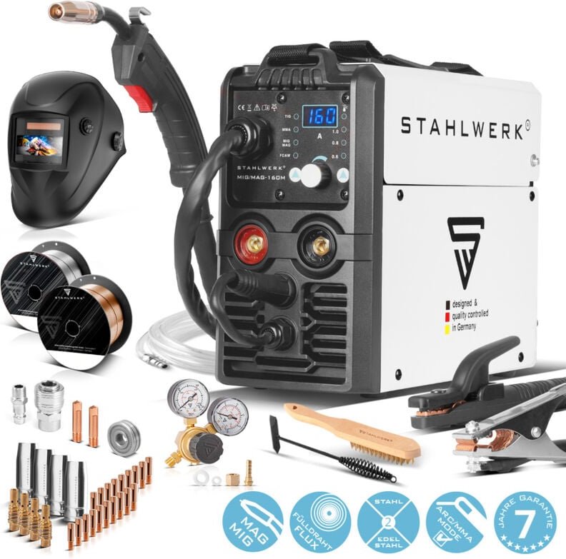 STAHLWERK Schweißgerät MIG MAG 160 M Vollausstattung IGBT mit echten 160 Ampere