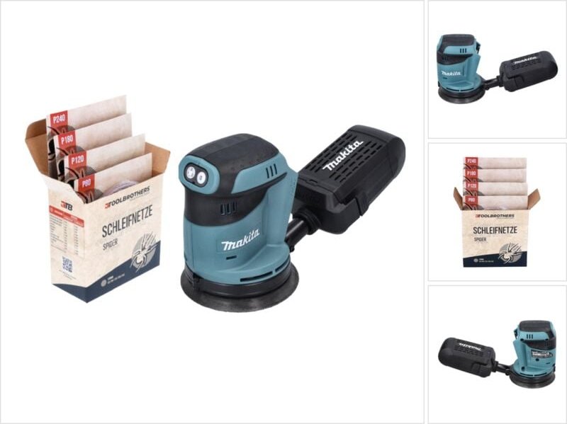 Dbo 180 z Akku Exzenterschleifer 18 v 125 mm + Toolbrothers spider Netzschleifmittel Set - ohne Akku, ohne Ladegerät, Id...