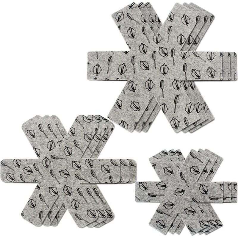 Wady 9er-Pack Pfannen- und Topfschoner, 3 verschiedene Größen, zum Trennen und Schützen Ihrer Küchenoberflächen für zu H...