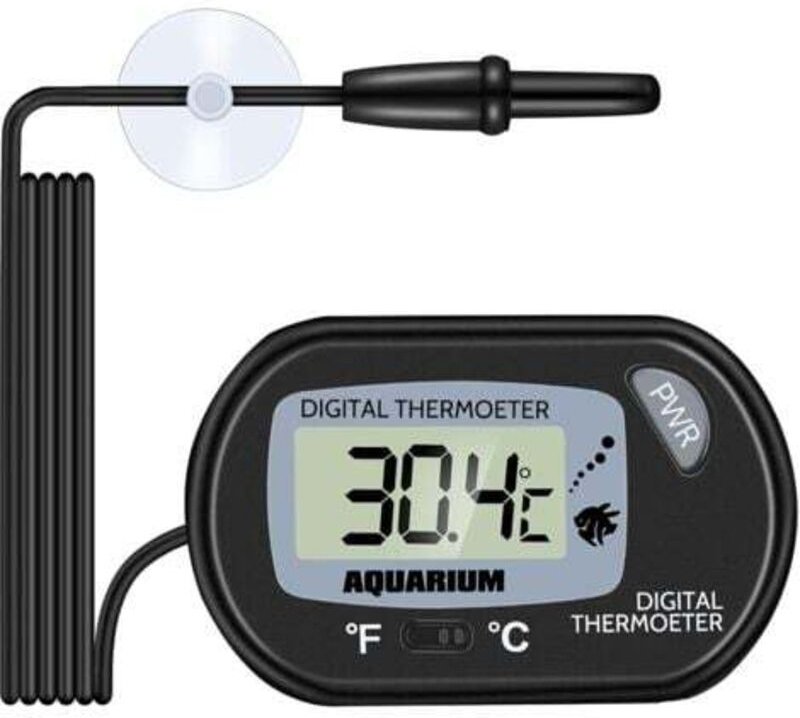 LaBlanc – Aquarium-Thermometer, LCD-Digital-Aquarium-Thermometer mit Saugnapf und Tauchsonde für Aquarium, Terrarium