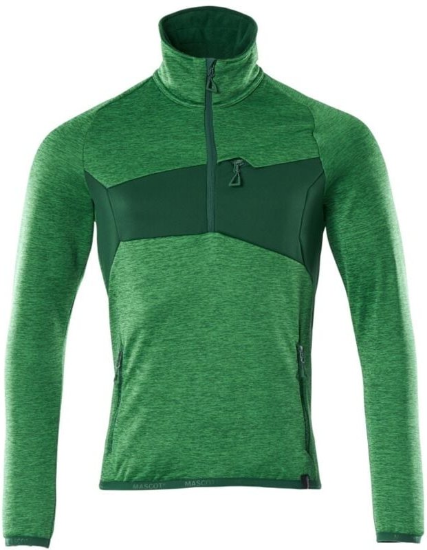 Mascot ACCELERATE Fleecepullover mit kurzem Reißverschluss, moderne Passform 18003 Gr. XS grasgrün/grün
