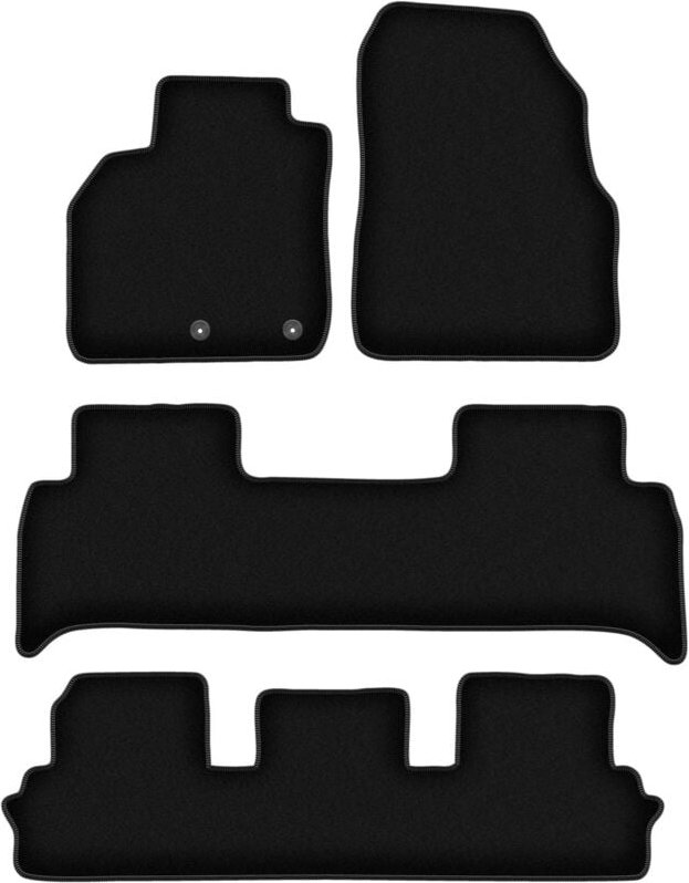 BASIC schwarze Veloursmatten für: Renault Grand Scenic III 7-Sitzer (2009-2015)