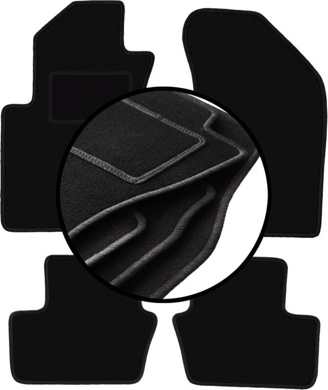 Komplettset Veloursmatten für: Jeep Compass MK49 SUV (2007-2017)