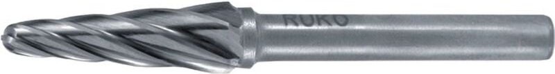 Thumbnail - Hartmetall-Frässtift kel ø 6 mm Kopflänge 18 mm Schaft-Ø 6 mm Verzahnung Alu - 116233A - Ruko