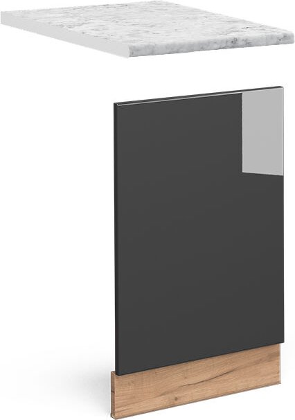 Thumbnail - Vicco - Frontblende Fame-Line, Anthrazit Hochglanz, 45 cm , ap Marmor