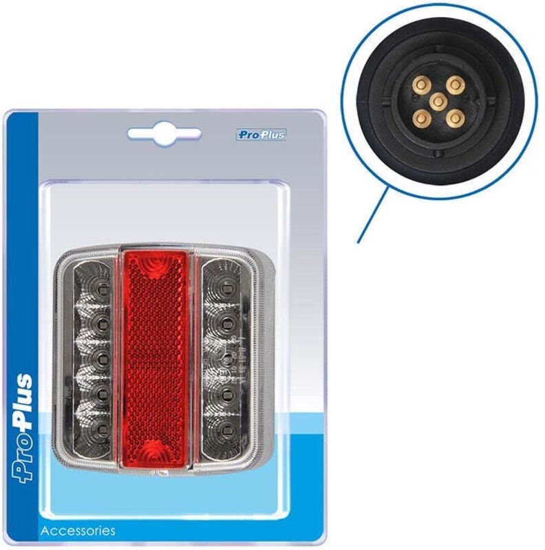 Thumbnail - Ruckleuchte 4 funktionen 98x105mm 14led mit 5 pin ec im blister