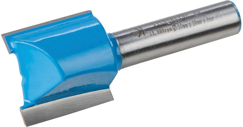 Nutfräser 8 mm 20 x 20 mm