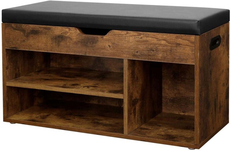 Schuhschrankregal mit sitz loft aus holz