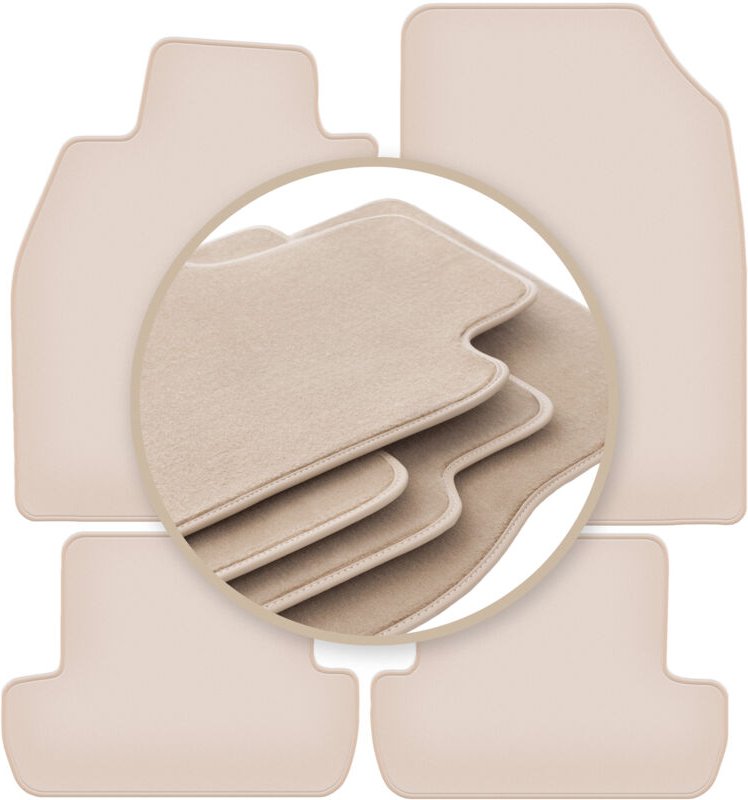 Beige PREMIUM-Matten für: Renault Megane III Fließheck, Coupé, Grand Tourer, Kombi 2008-2015